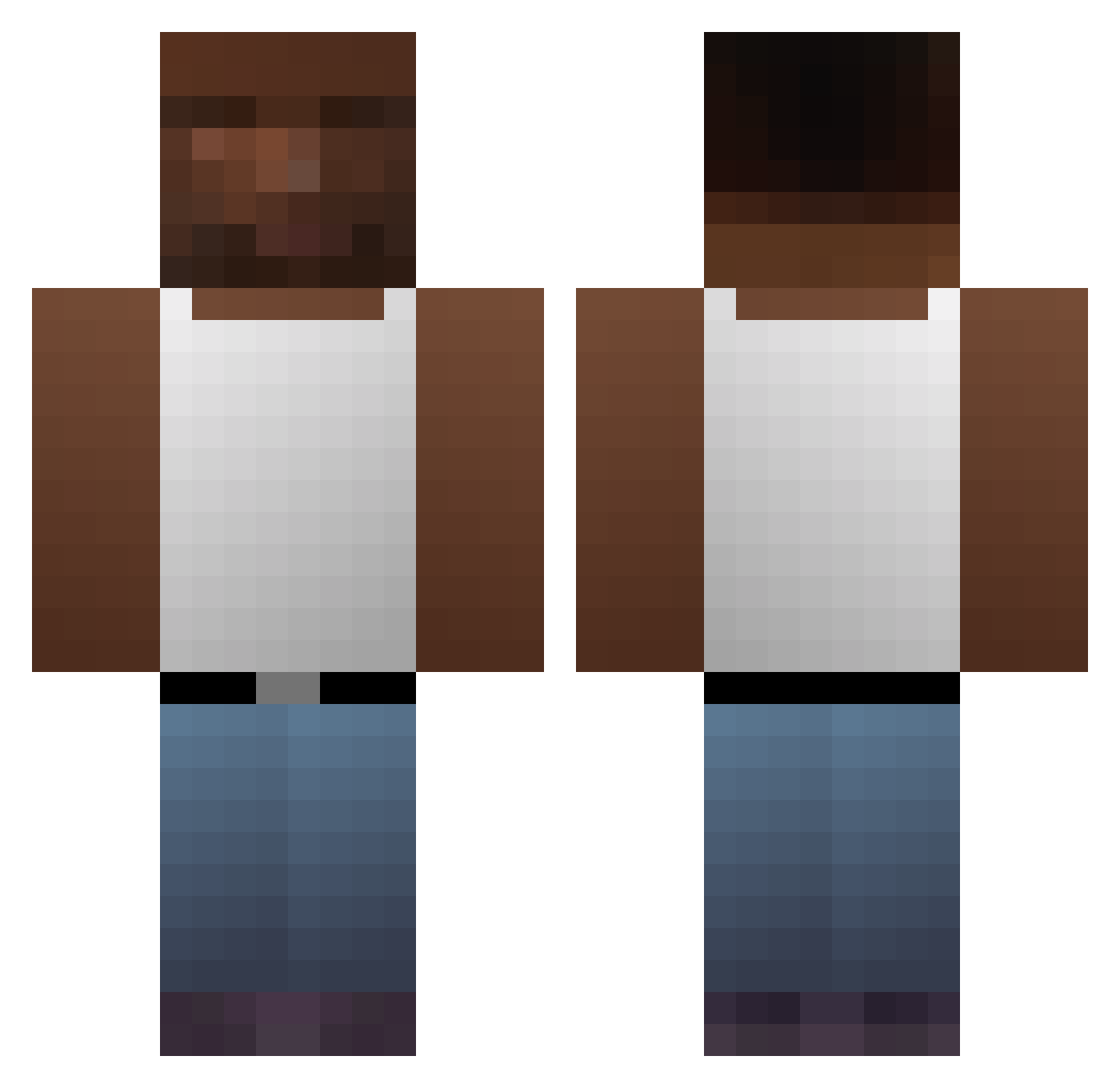 titiansa Minecraft skin, front and back view