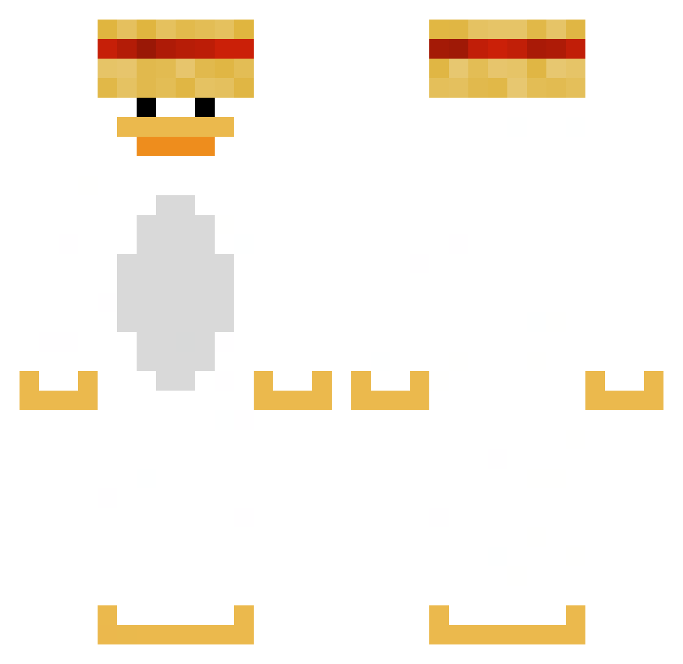 retmesss Minecraft skin, front and back view