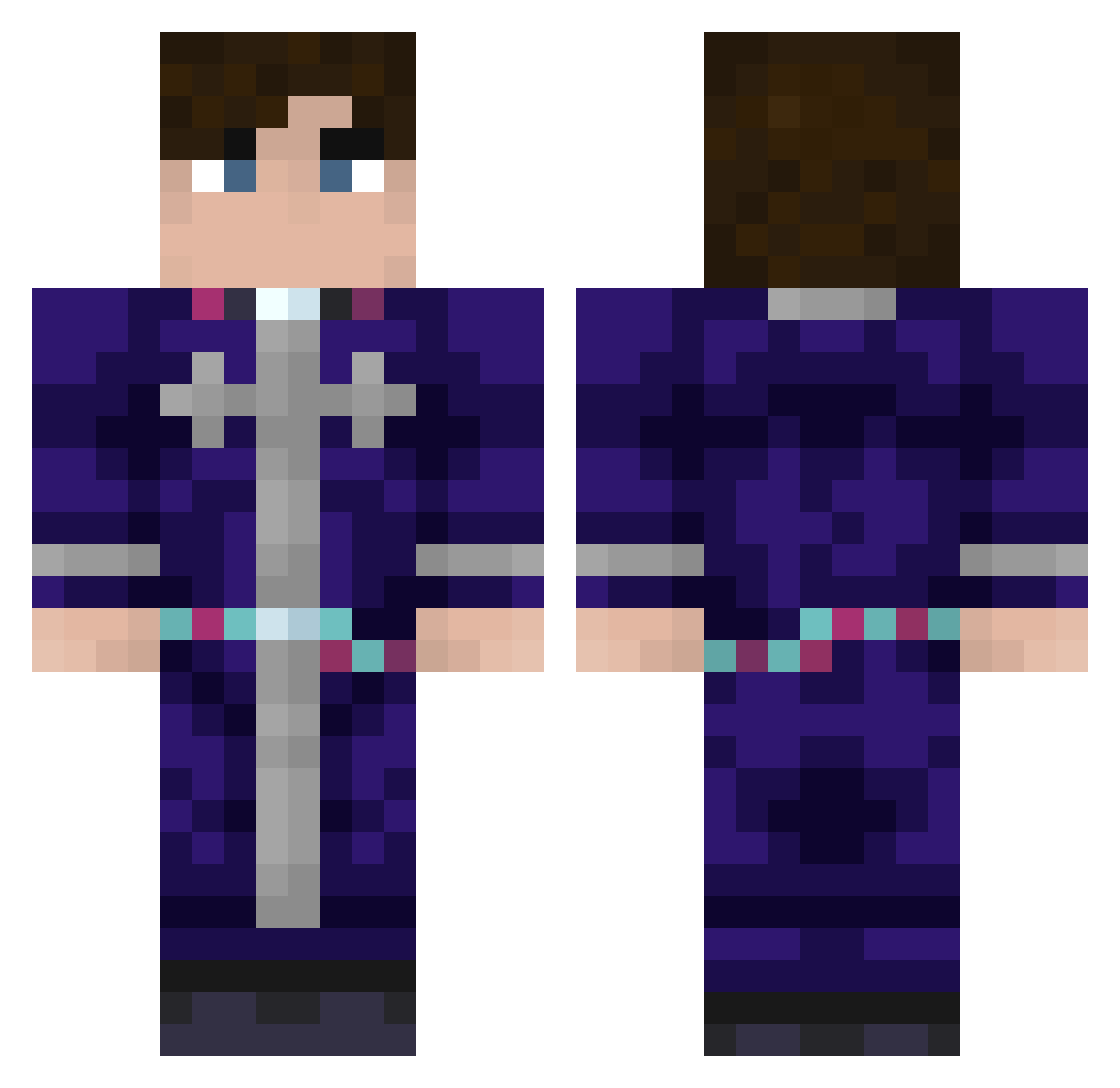 Ranzato Minecraft skin, front and back view