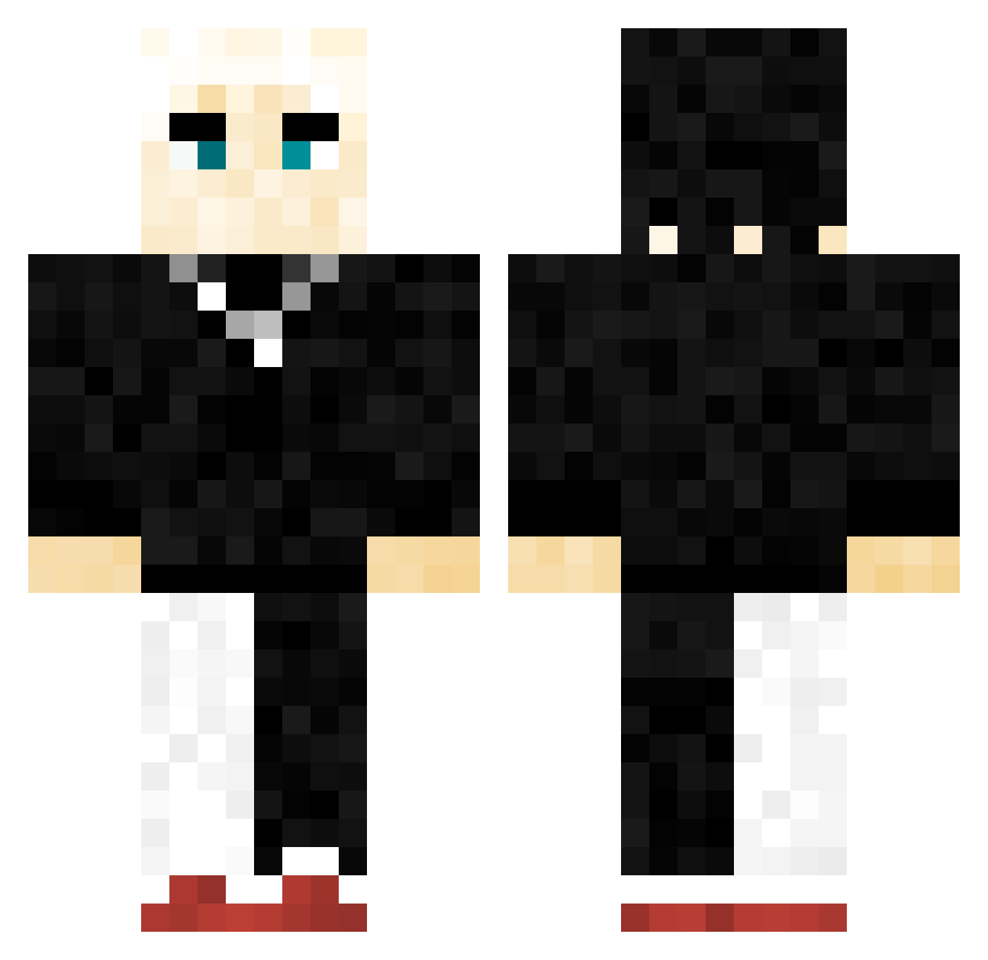 RDJsFeet_pics Minecraft skin, front and back view