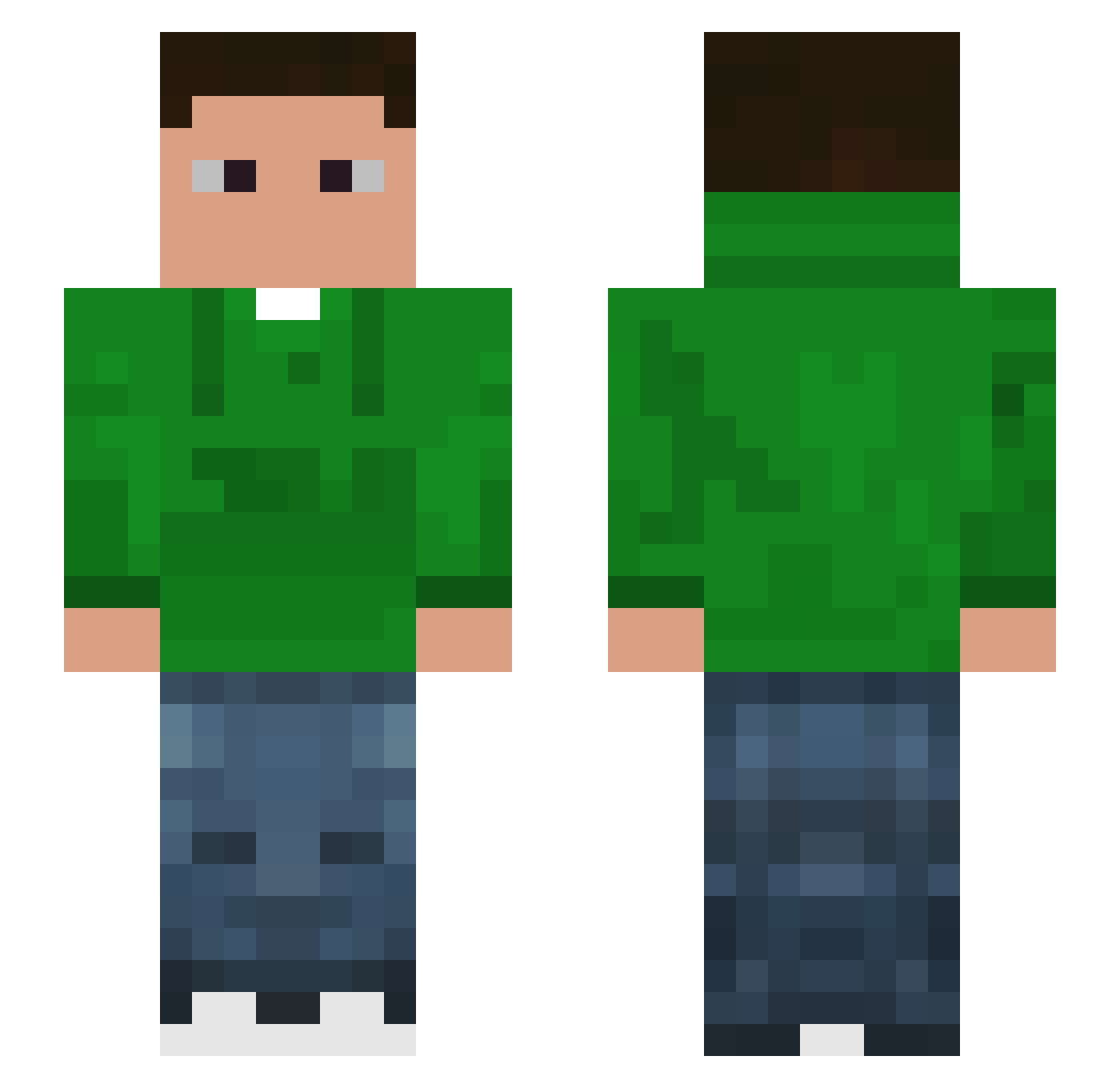RY0513 Minecraft skin, front and back view