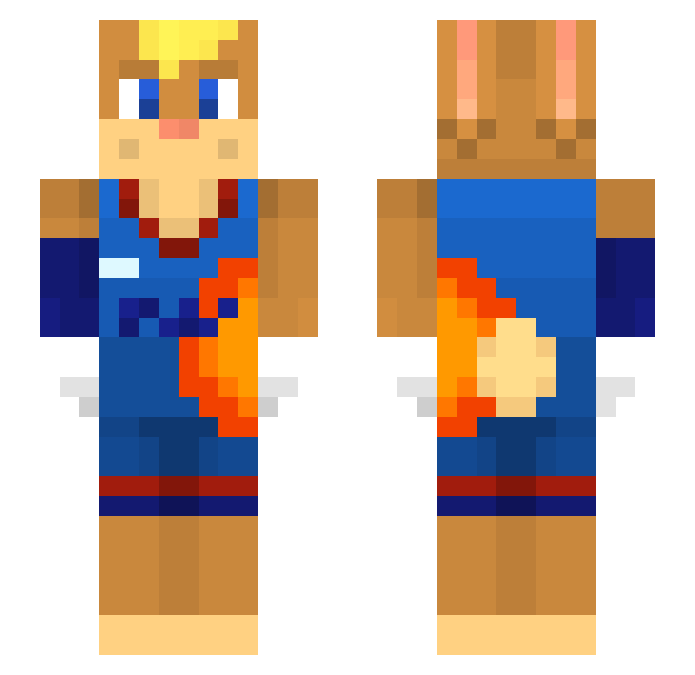 chinooh Minecraft skin, front and back view
