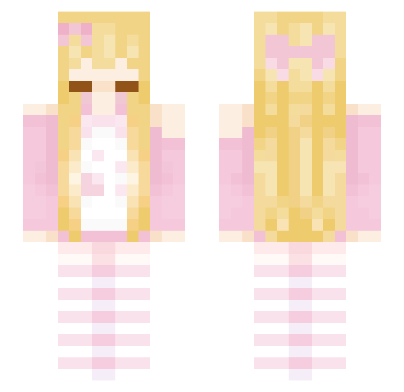 muttffin Minecraft skin, front and back view
