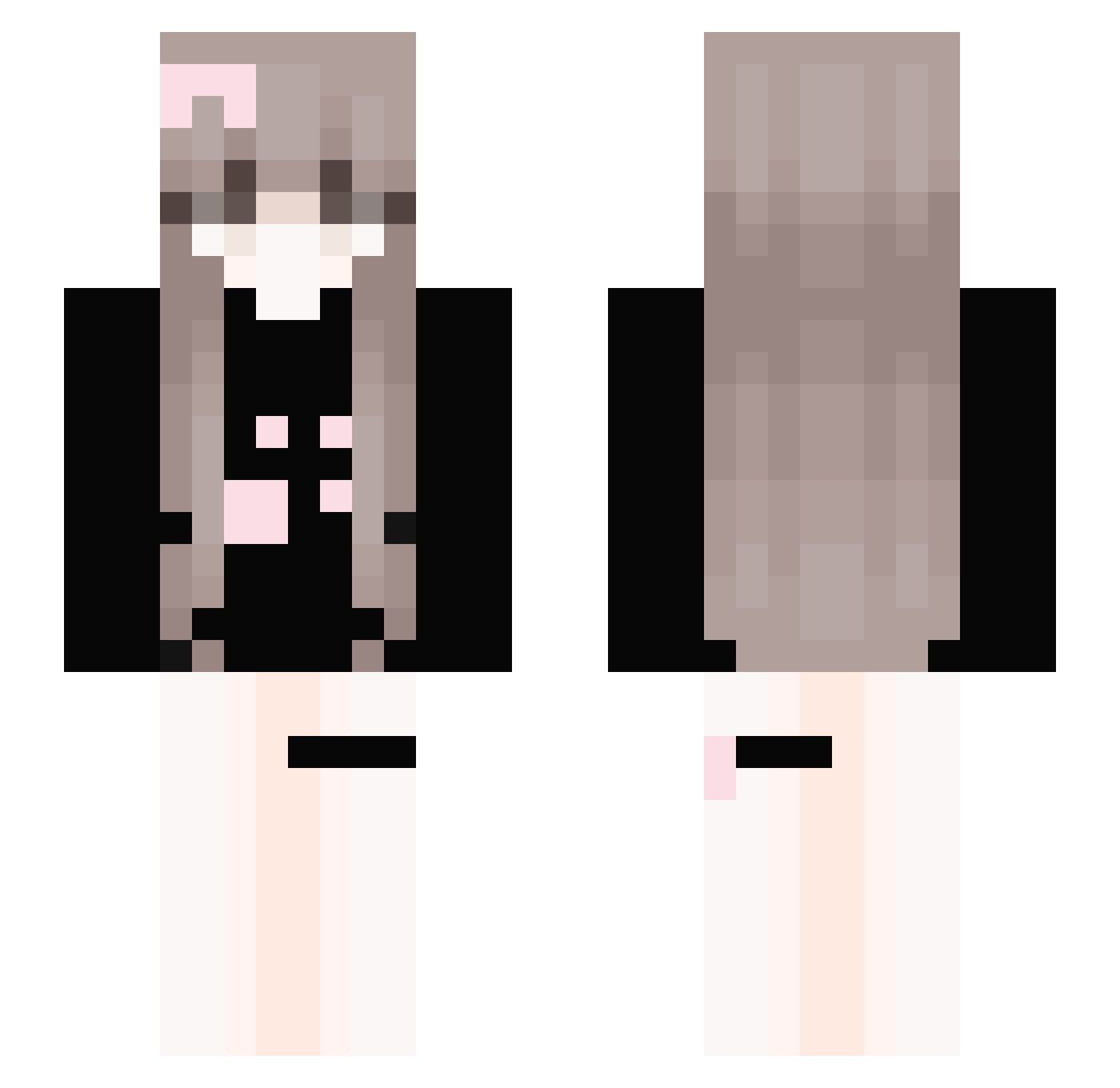 Av4rix Minecraft skin, front and back view