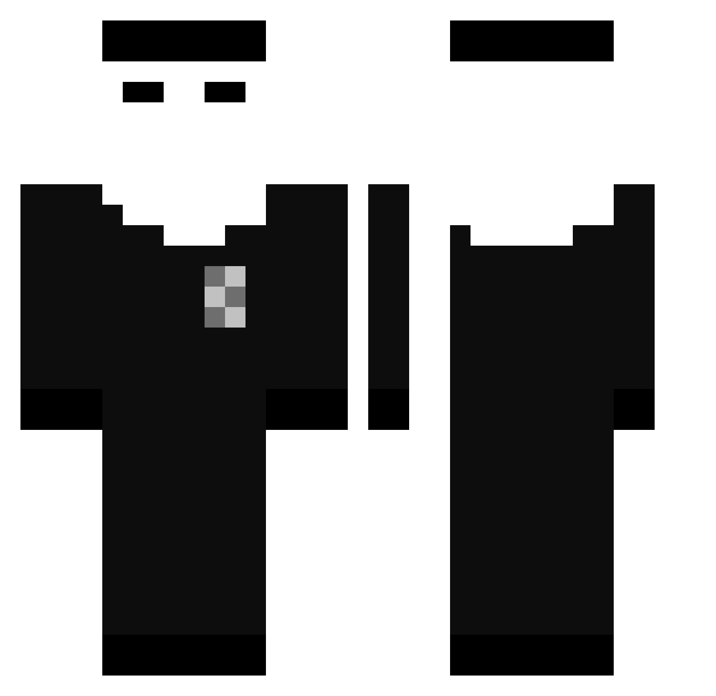 Skwodo Minecraft skin, front and back view