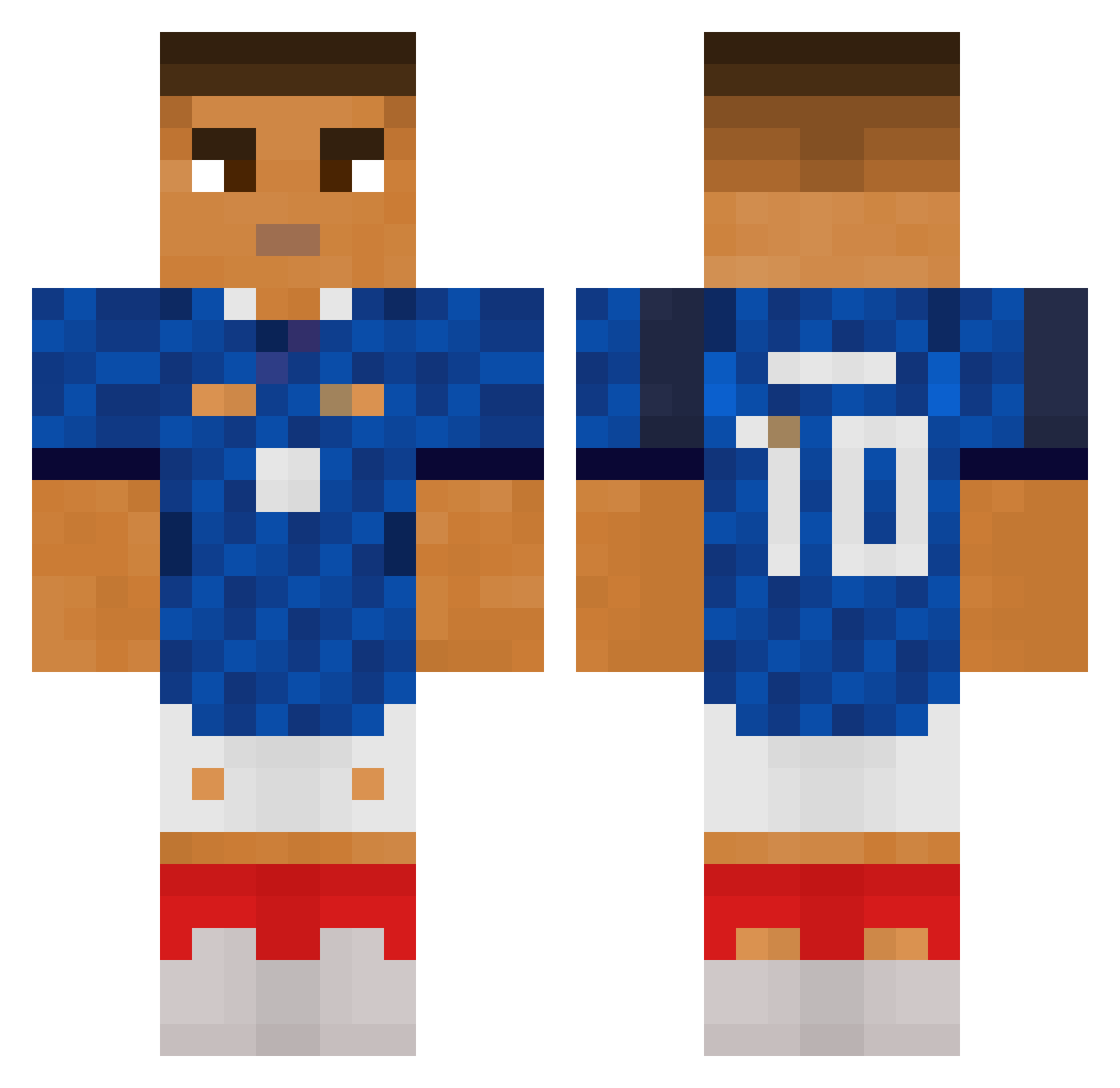 FranceMbappe_ Minecraft skin, front and back view