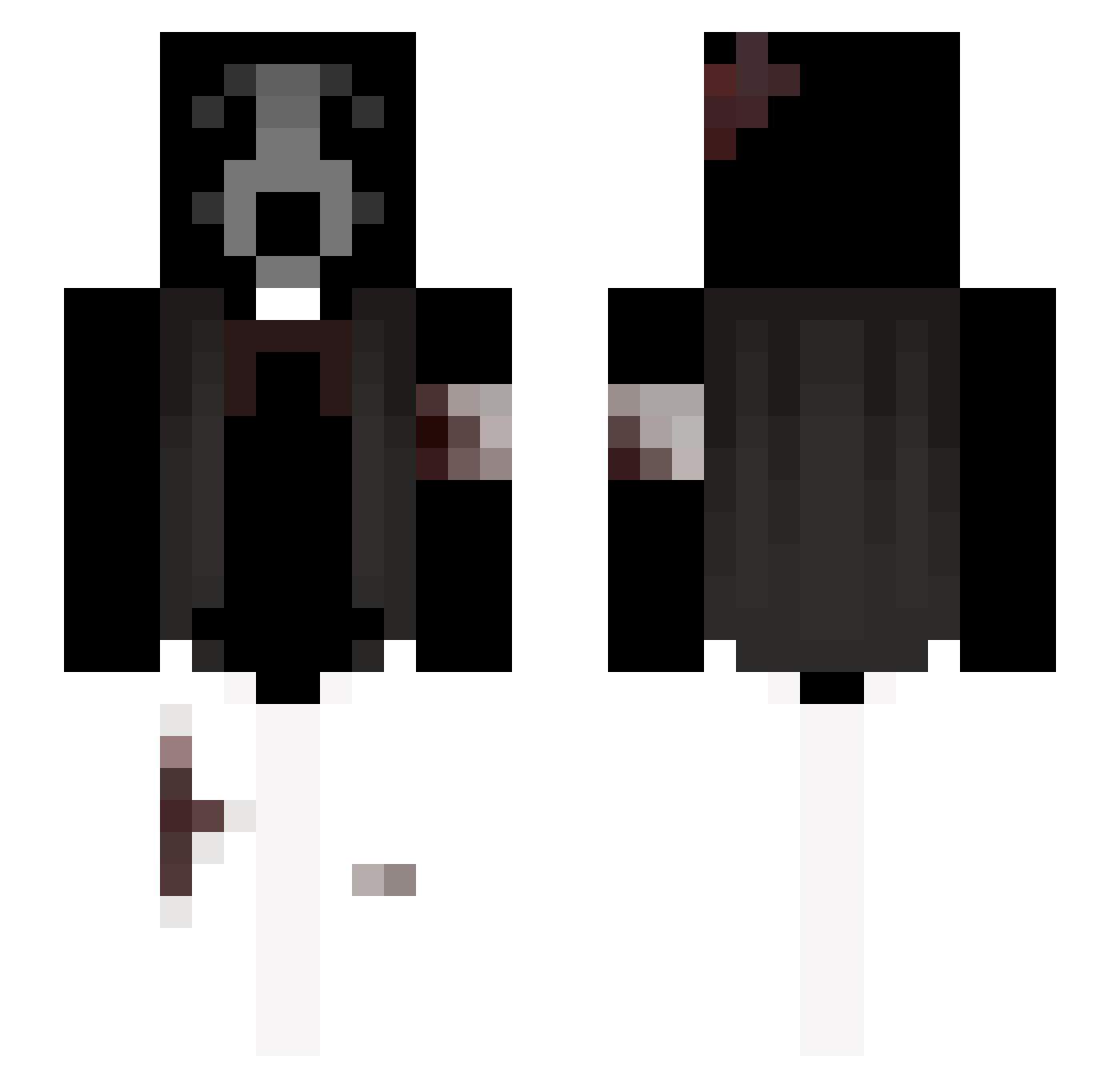 Microclimate Minecraft skin, front and back view