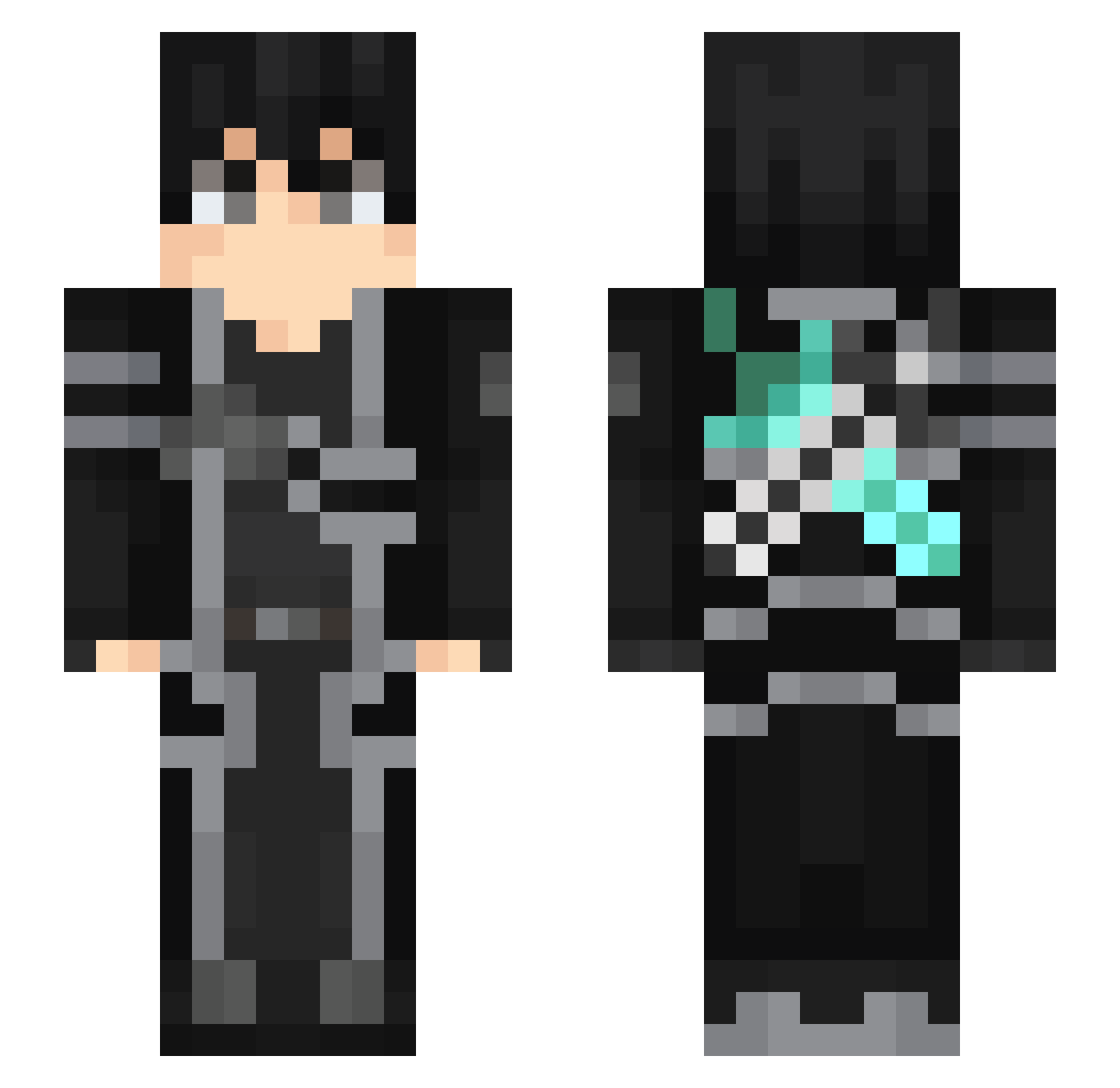 trepiot Minecraft skin, front and back view