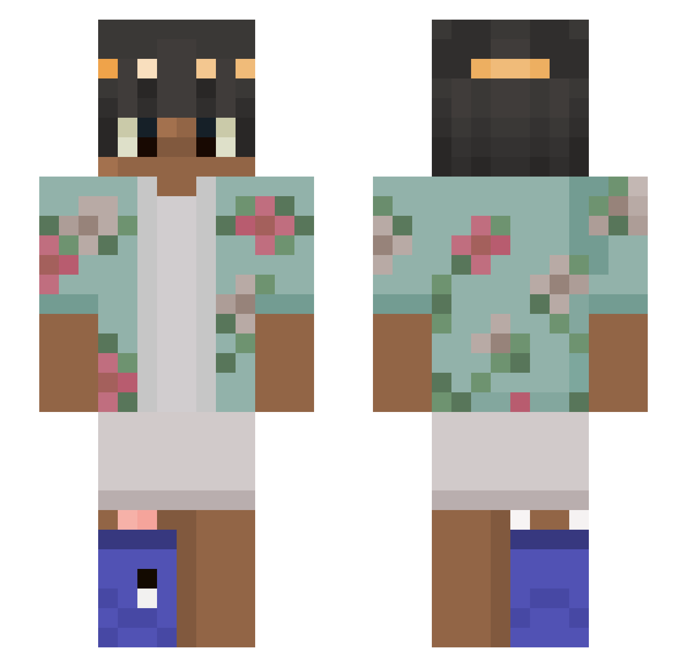 richieCPS Minecraft skin, front and back view