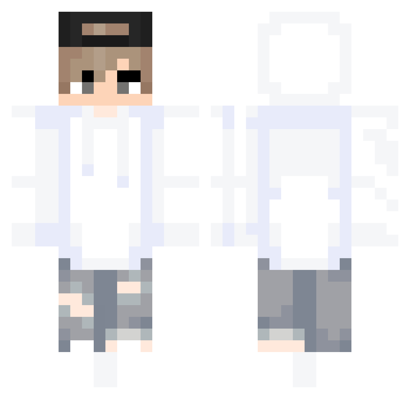 wasabisjors Minecraft skin, front and back view