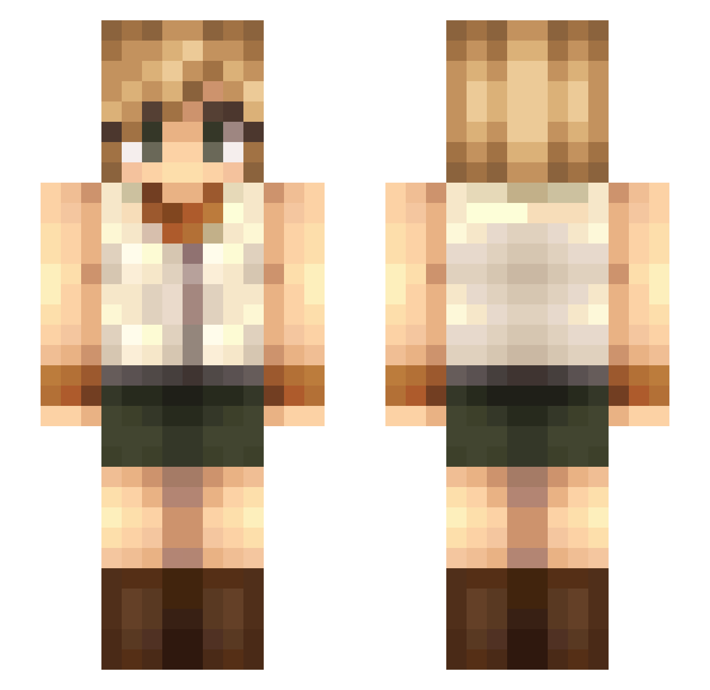 licevkey Minecraft skin, front and back view