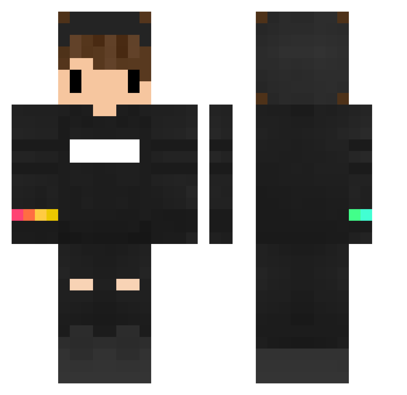 ducccark Minecraft skin, front and back view