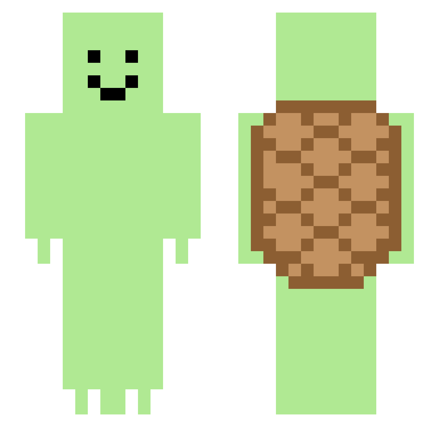 policyrules Minecraft skin, front and back view