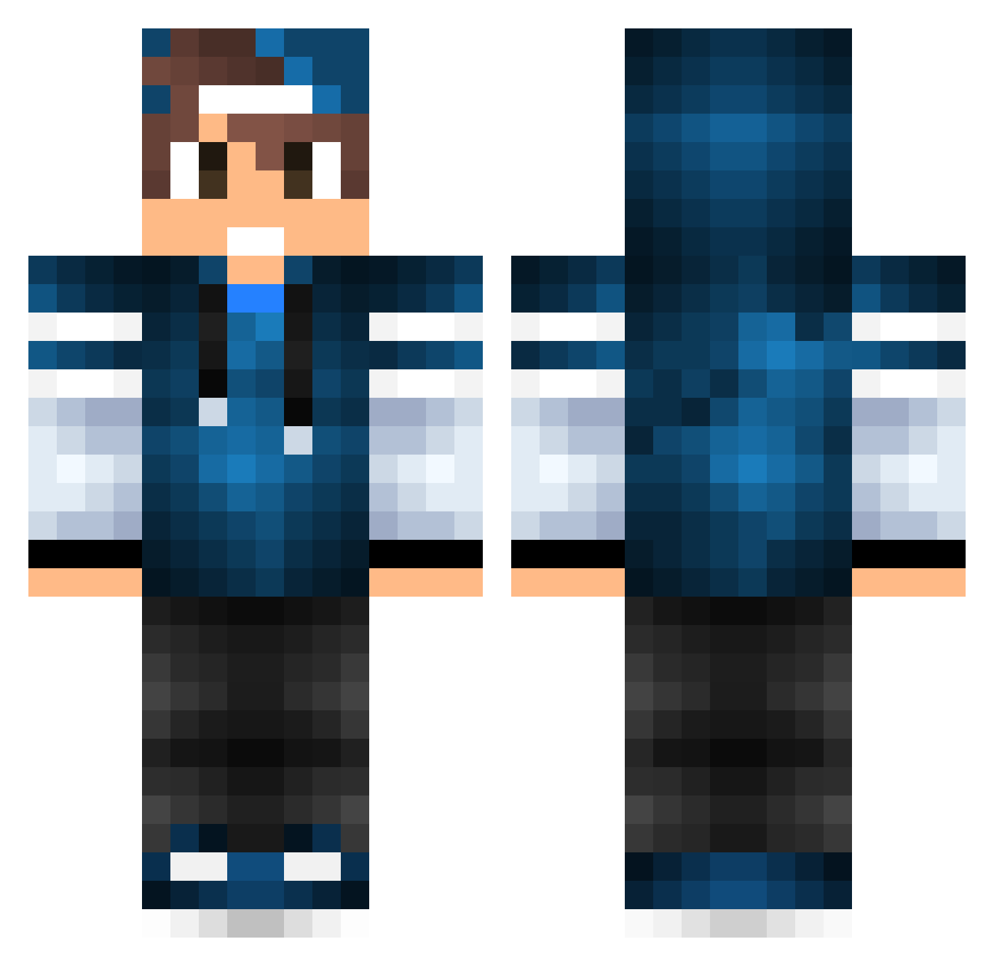 mevolent8 Minecraft skin, front and back view