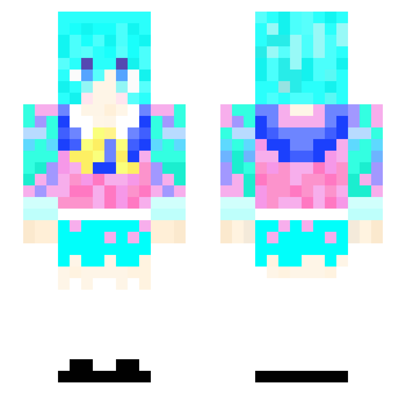 yishengyu Minecraft skin, front and back view
