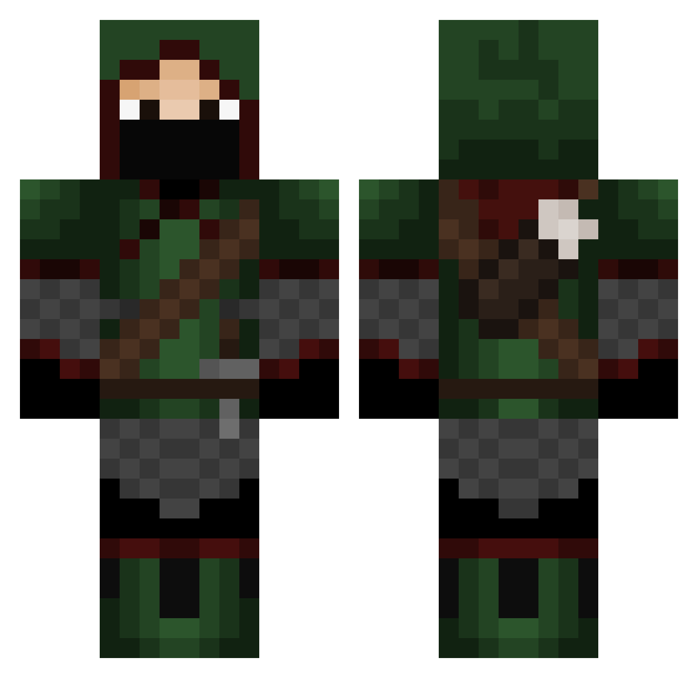 DariZaun Minecraft skin, front and back view