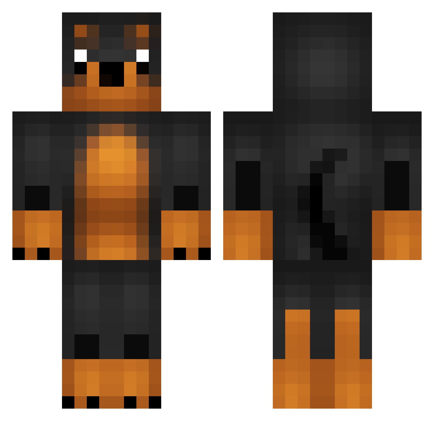 Crikey_ Minecraft skin, front and back view