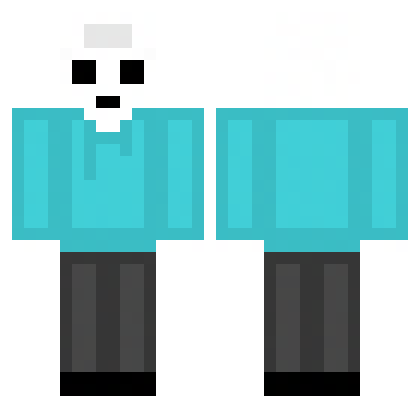 Endercrafter_44 Minecraft skin, front and back view