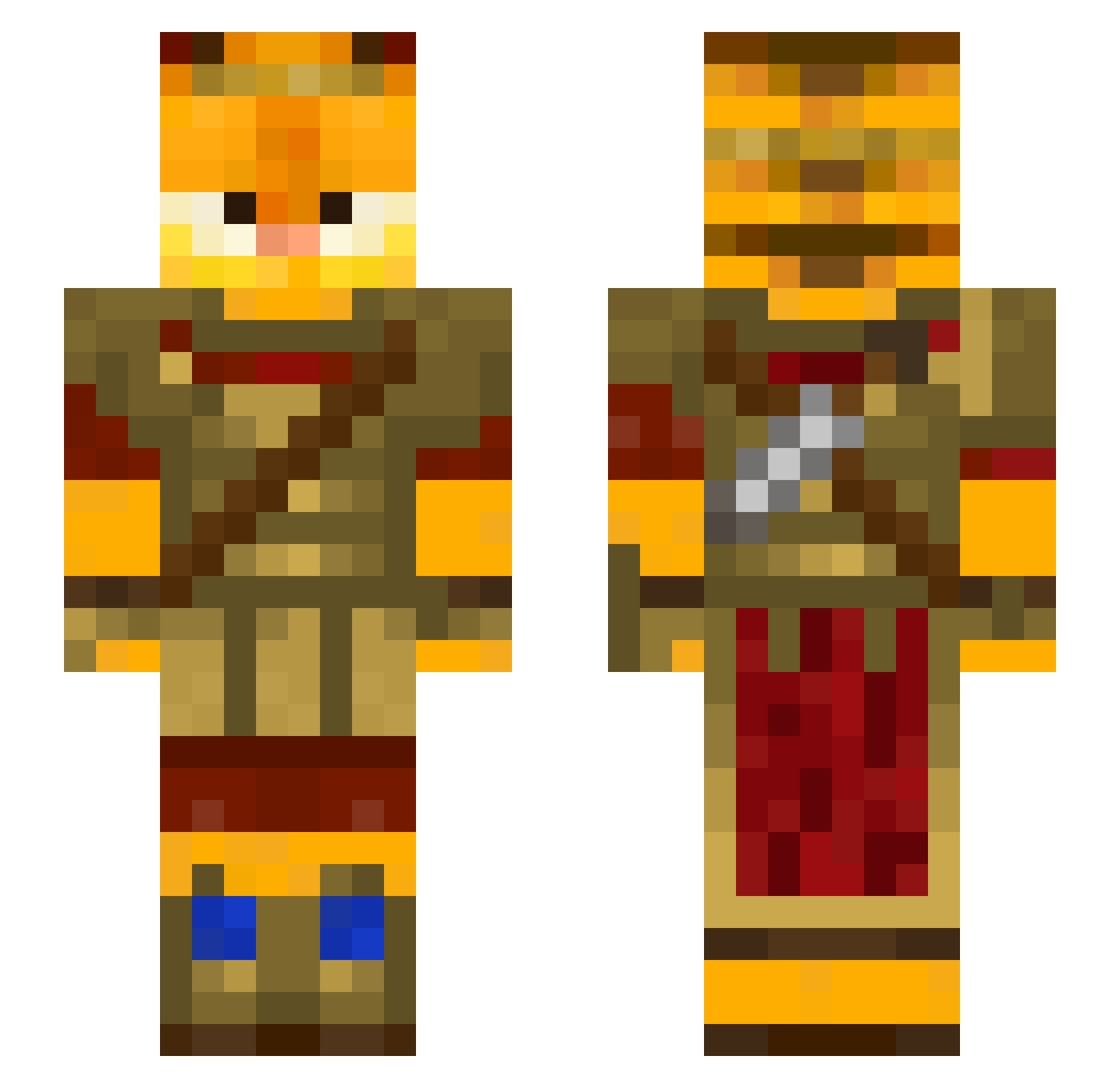 SaigonRiver Minecraft skin, front and back view