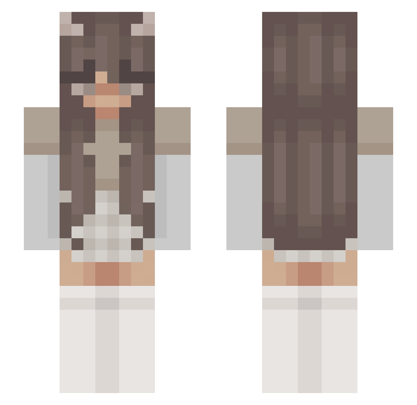 SmoKKeRS Minecraft skin, front and back view