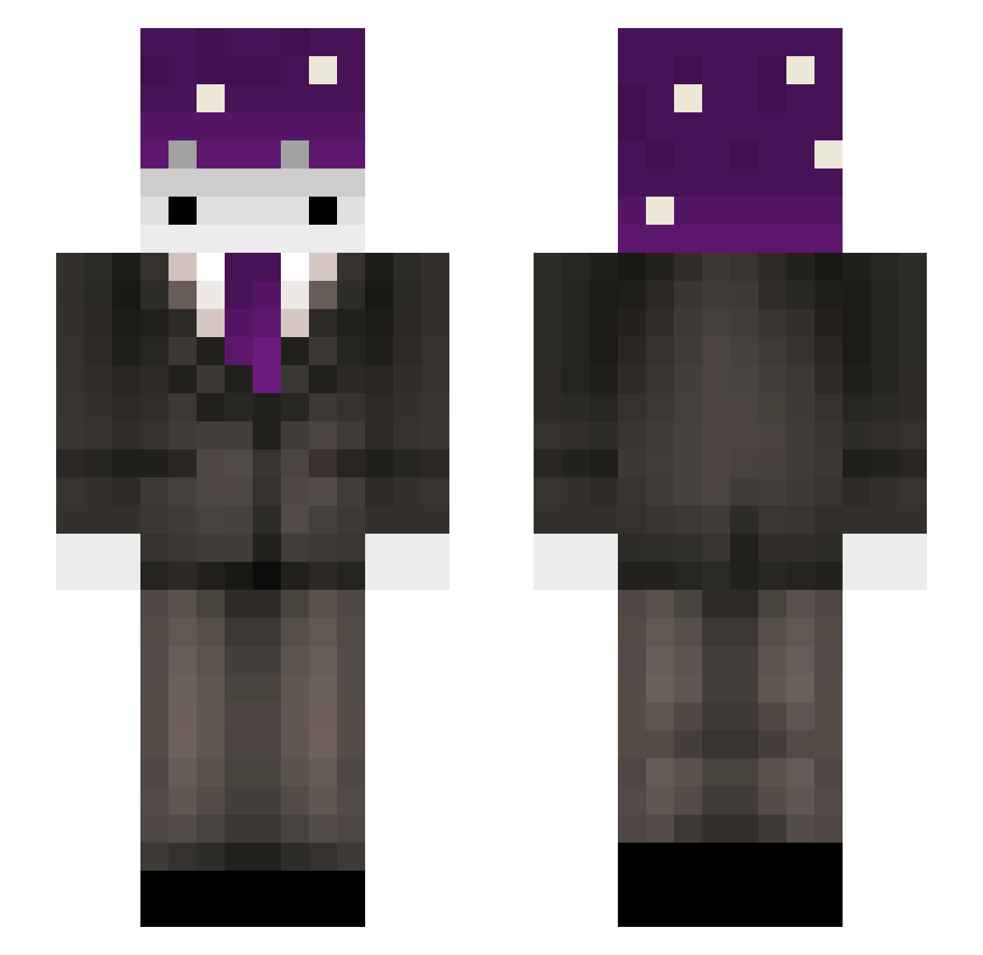 cvoh Minecraft skin, front and back view