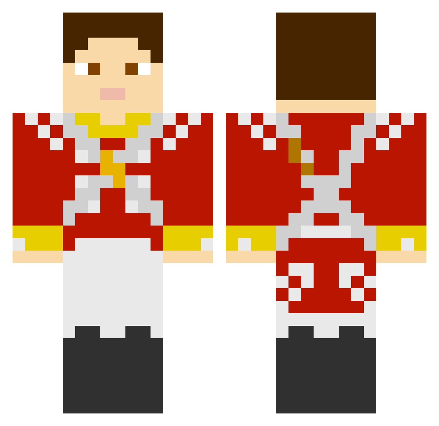 CALLUM6410 Minecraft skin, front and back view