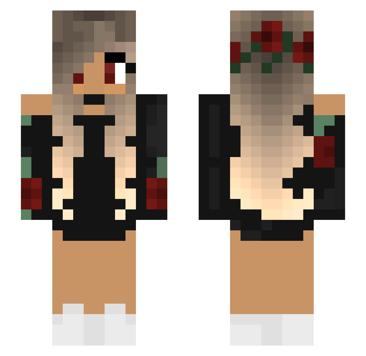 lizih Minecraft skin, front and back view