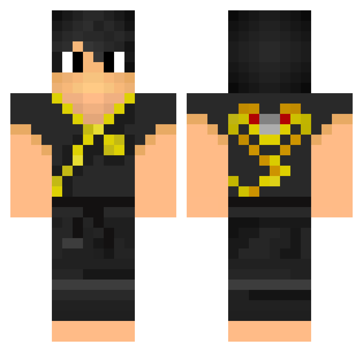 1yonko Minecraft skin, front and back view