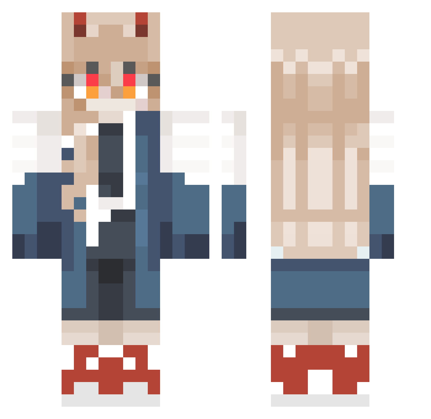 Yairkoren090 Minecraft skin, front and back view