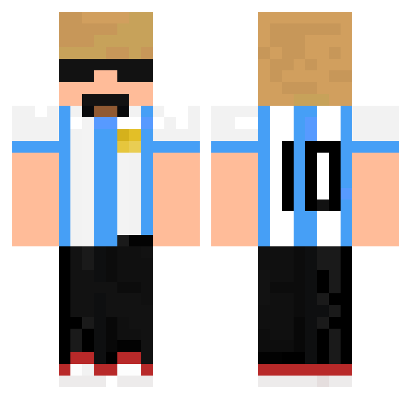 Santi_SB Minecraft skin, front and back view