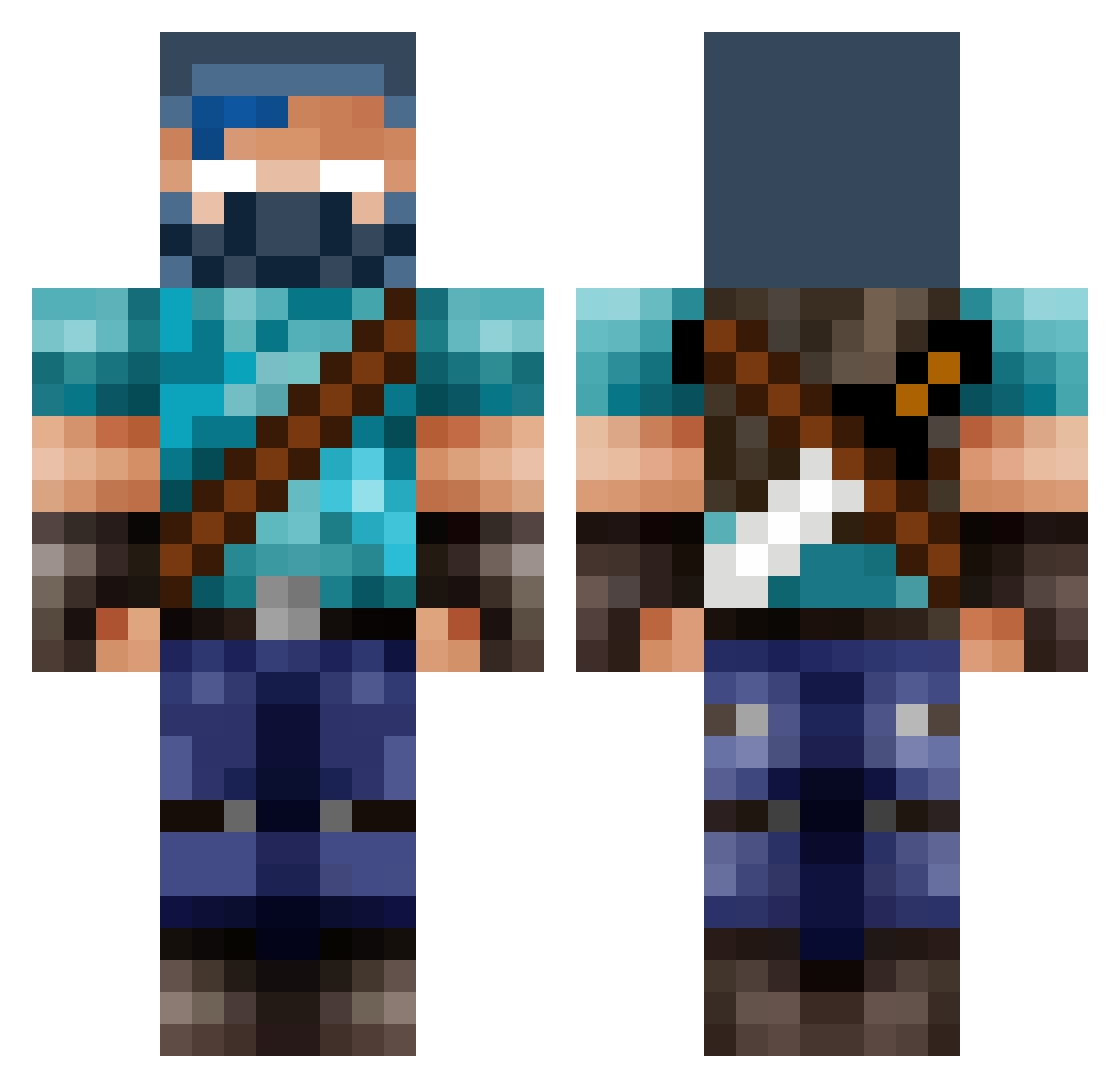 iKryptic_ Minecraft skin, front and back view