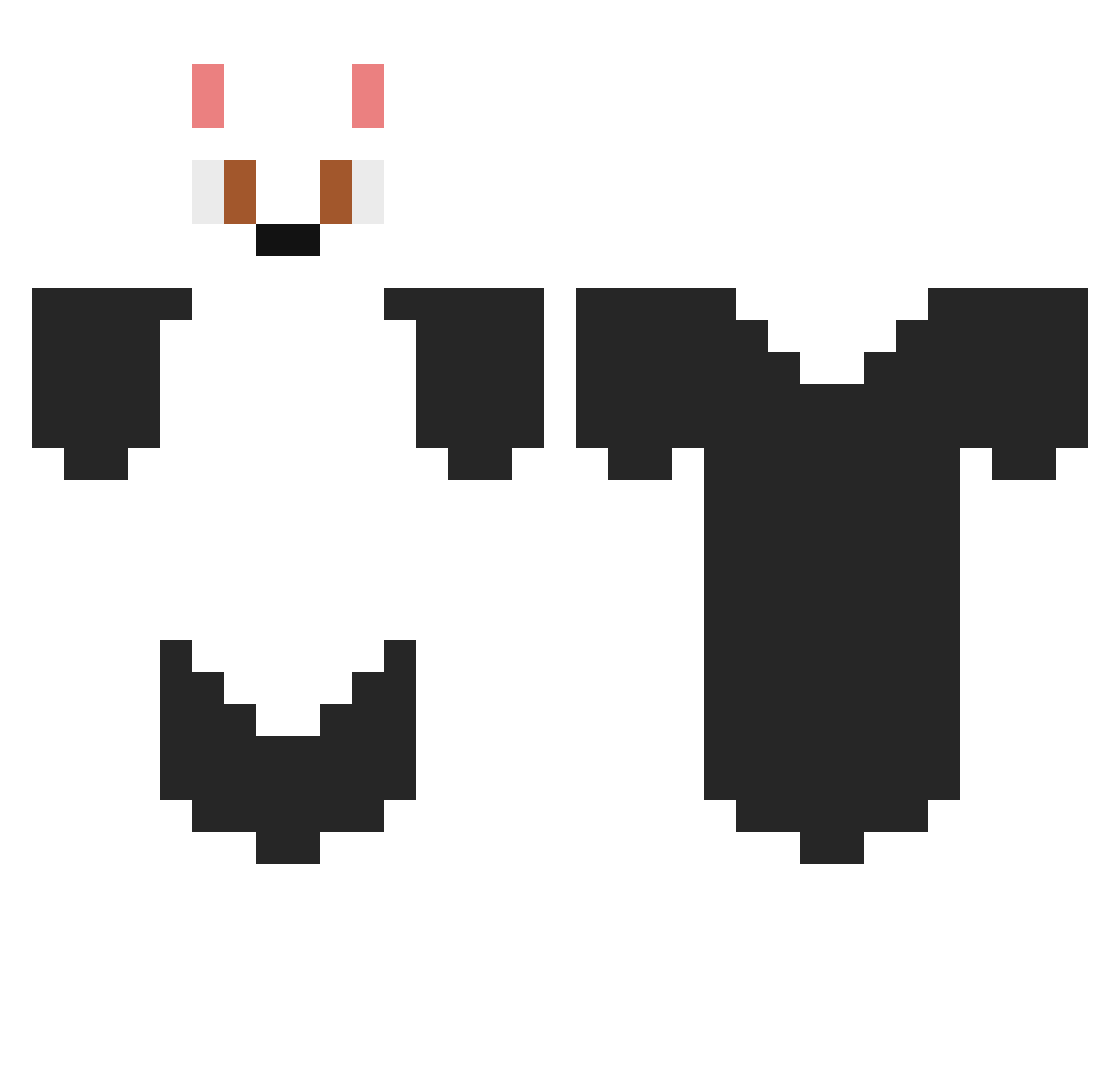 SnowWolfiiee Minecraft skin, front and back view