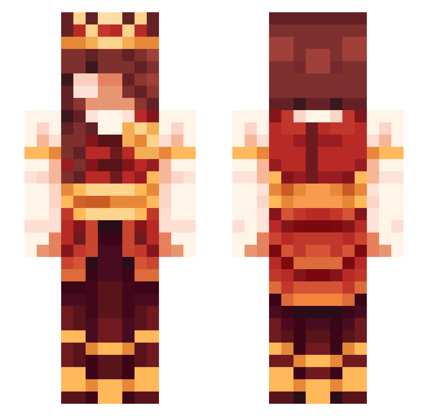 Healyn Minecraft skin, front and back view