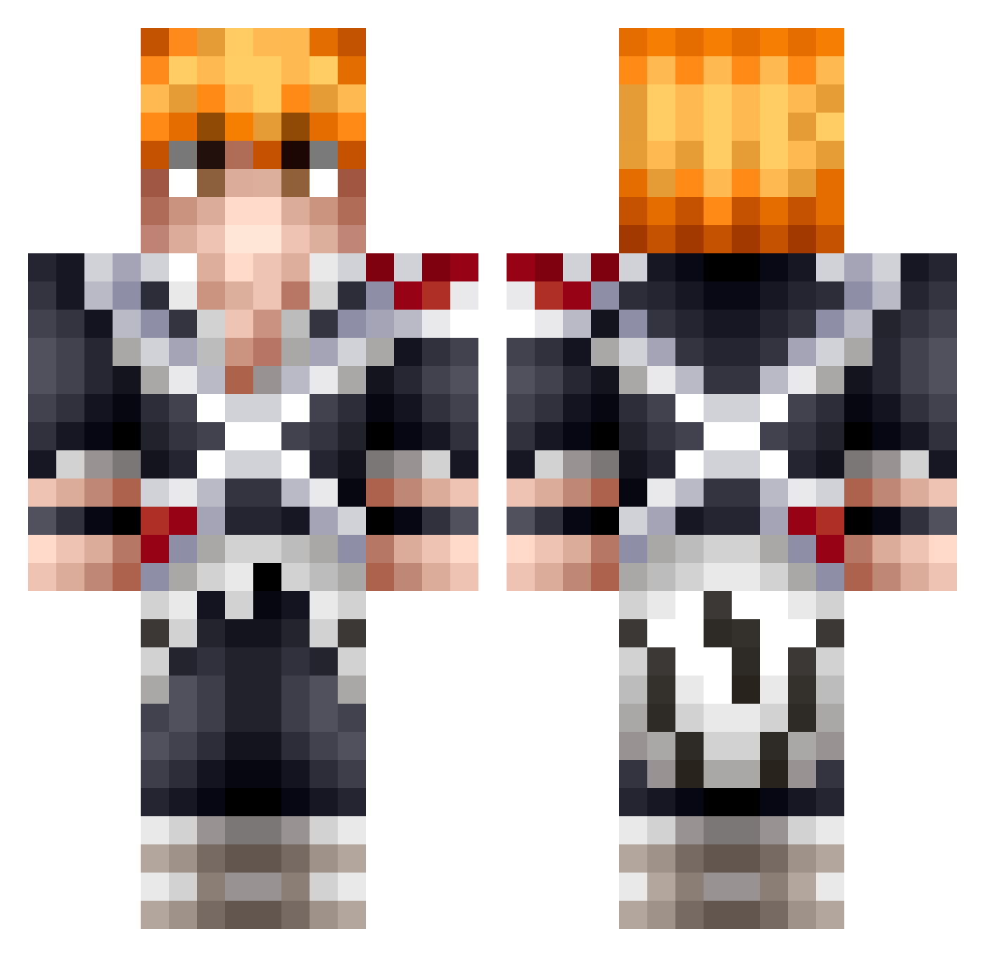 kexisqq Minecraft skin, front and back view