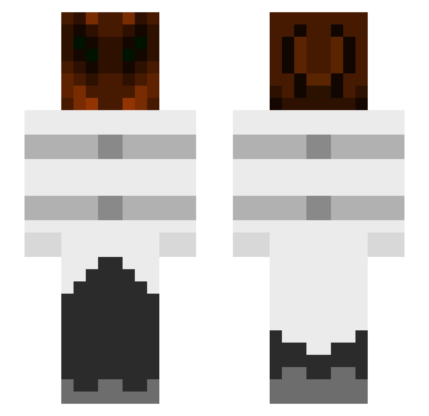 SorenDove Minecraft skin, front and back view