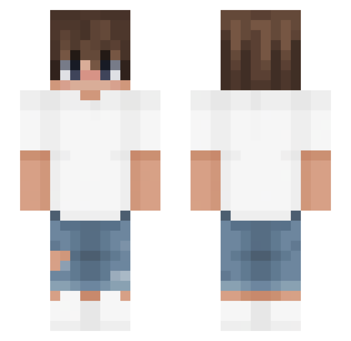 Rivaltz Minecraft skin, front and back view
