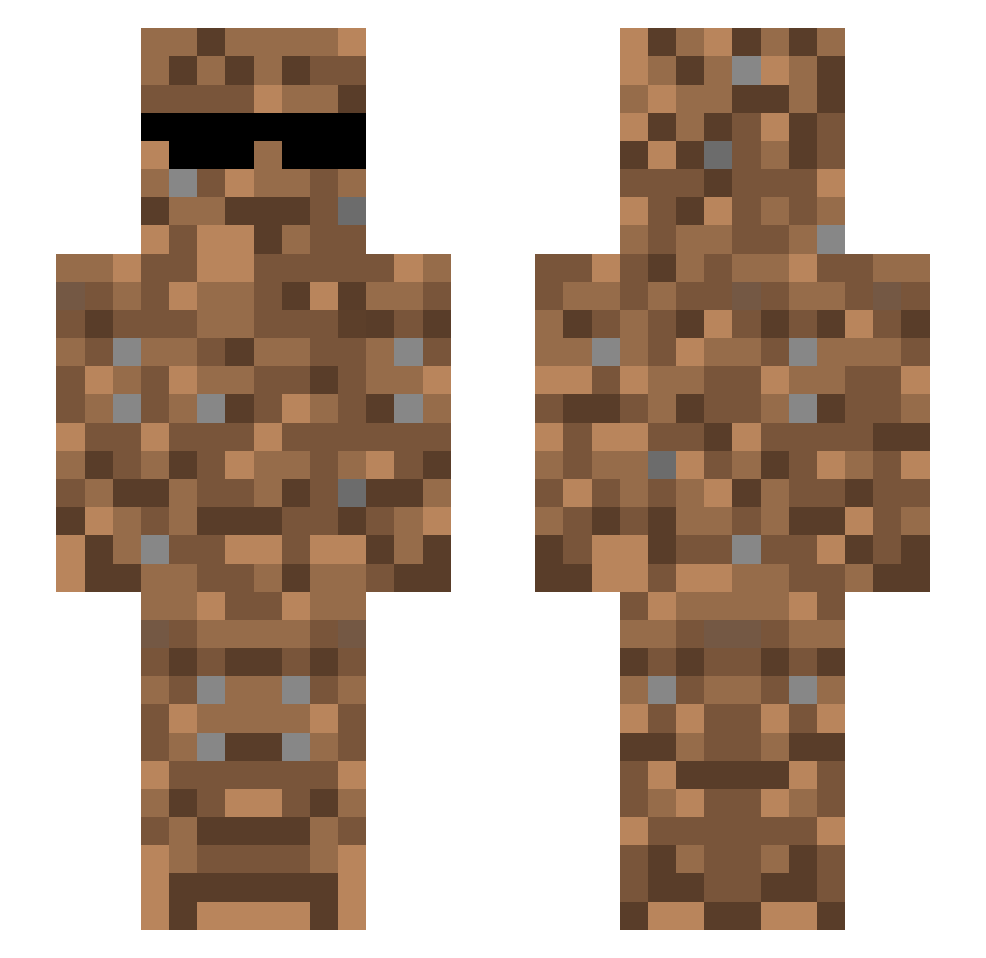 _Jhair7w7_ Minecraft skin, front and back view