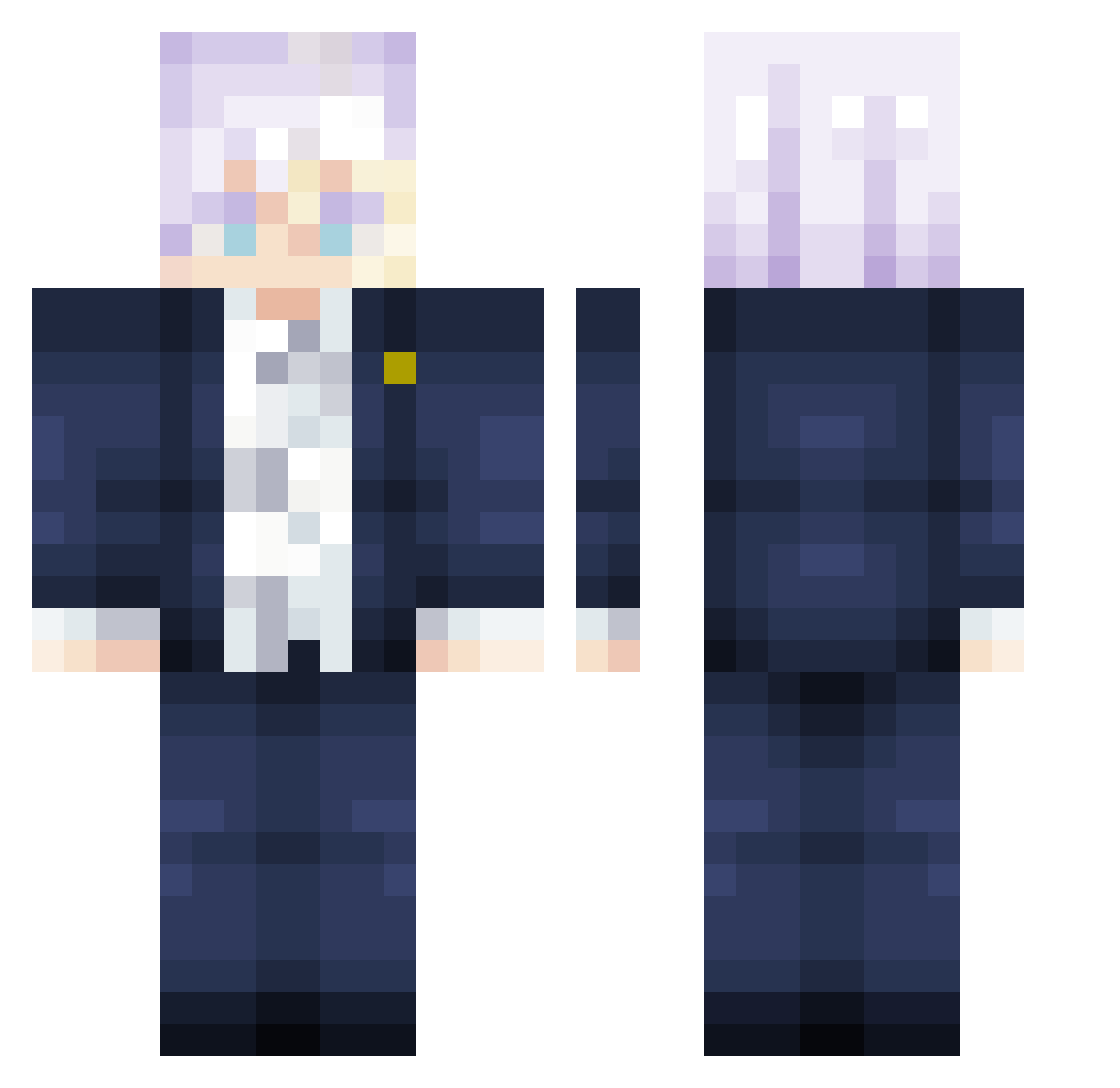 bigweenis Minecraft skin, front and back view
