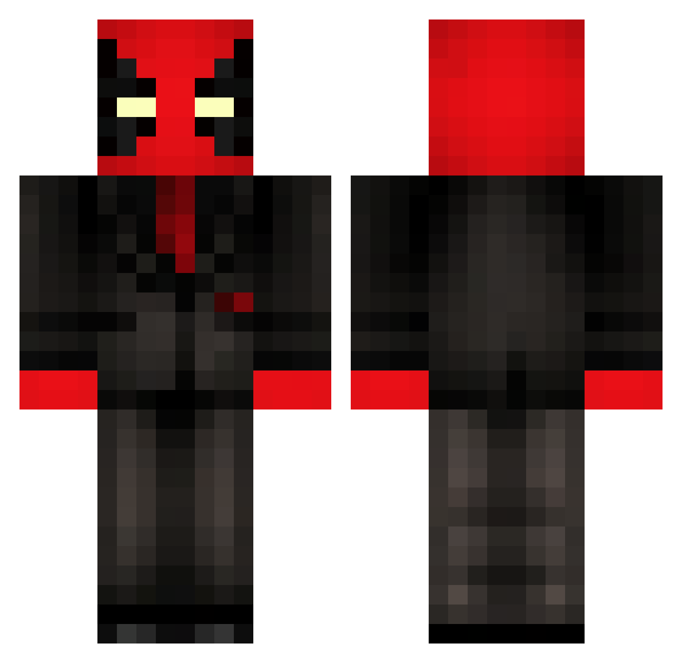 DojiWasTaken Minecraft skin, front and back view