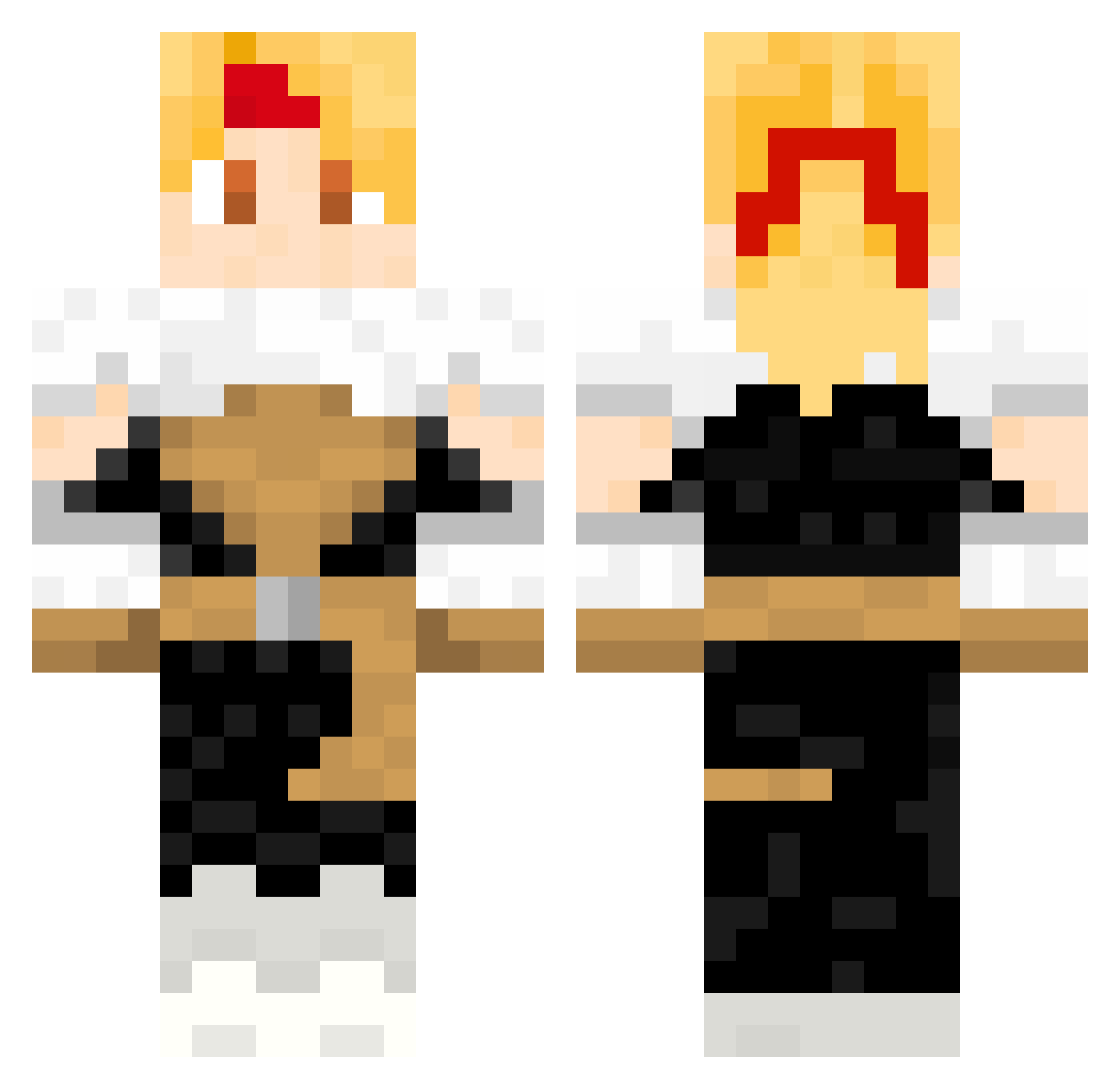 ShinkouSSB Minecraft skin, front and back view