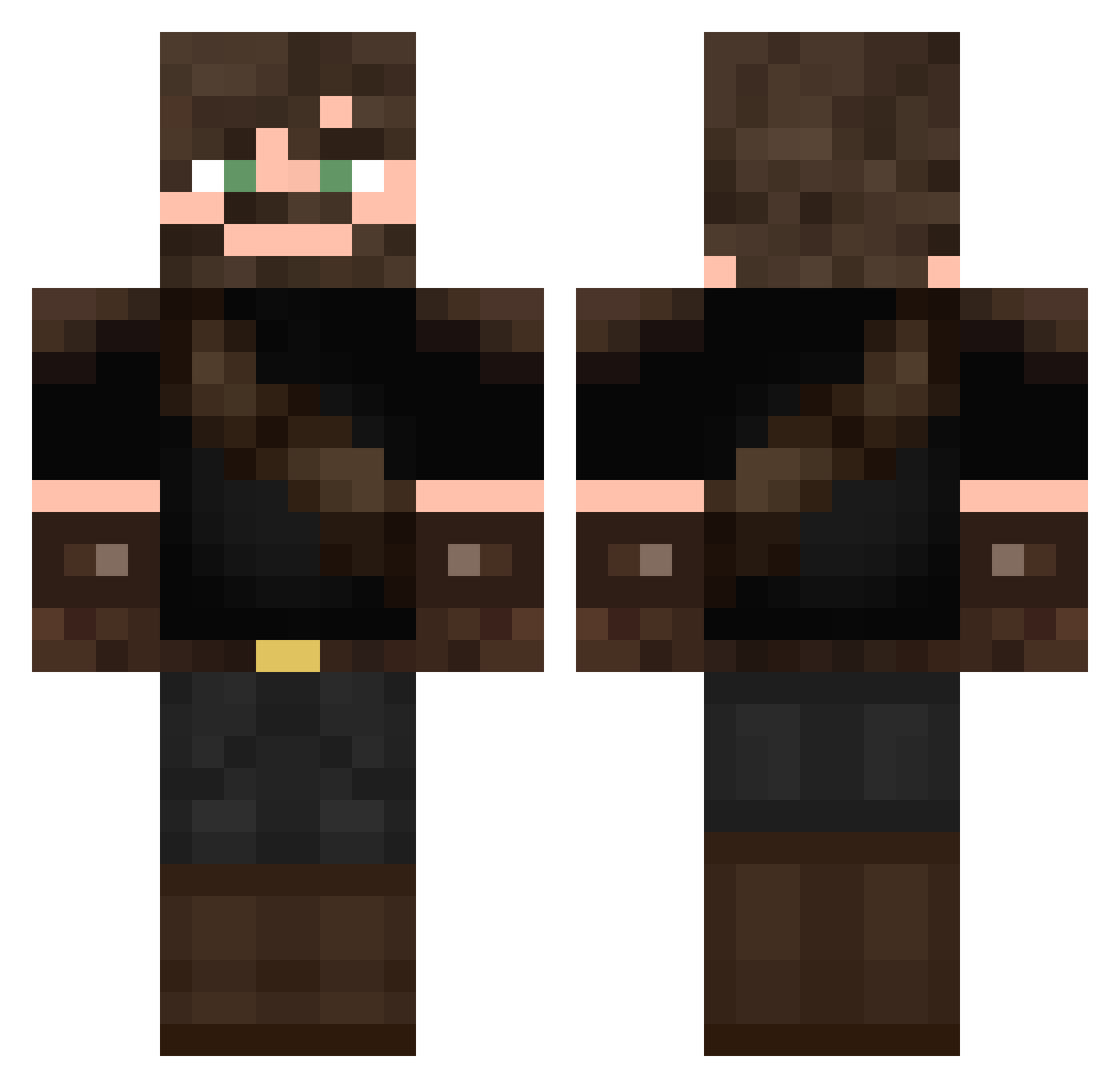 Pow3relaaa Minecraft skin, front and back view
