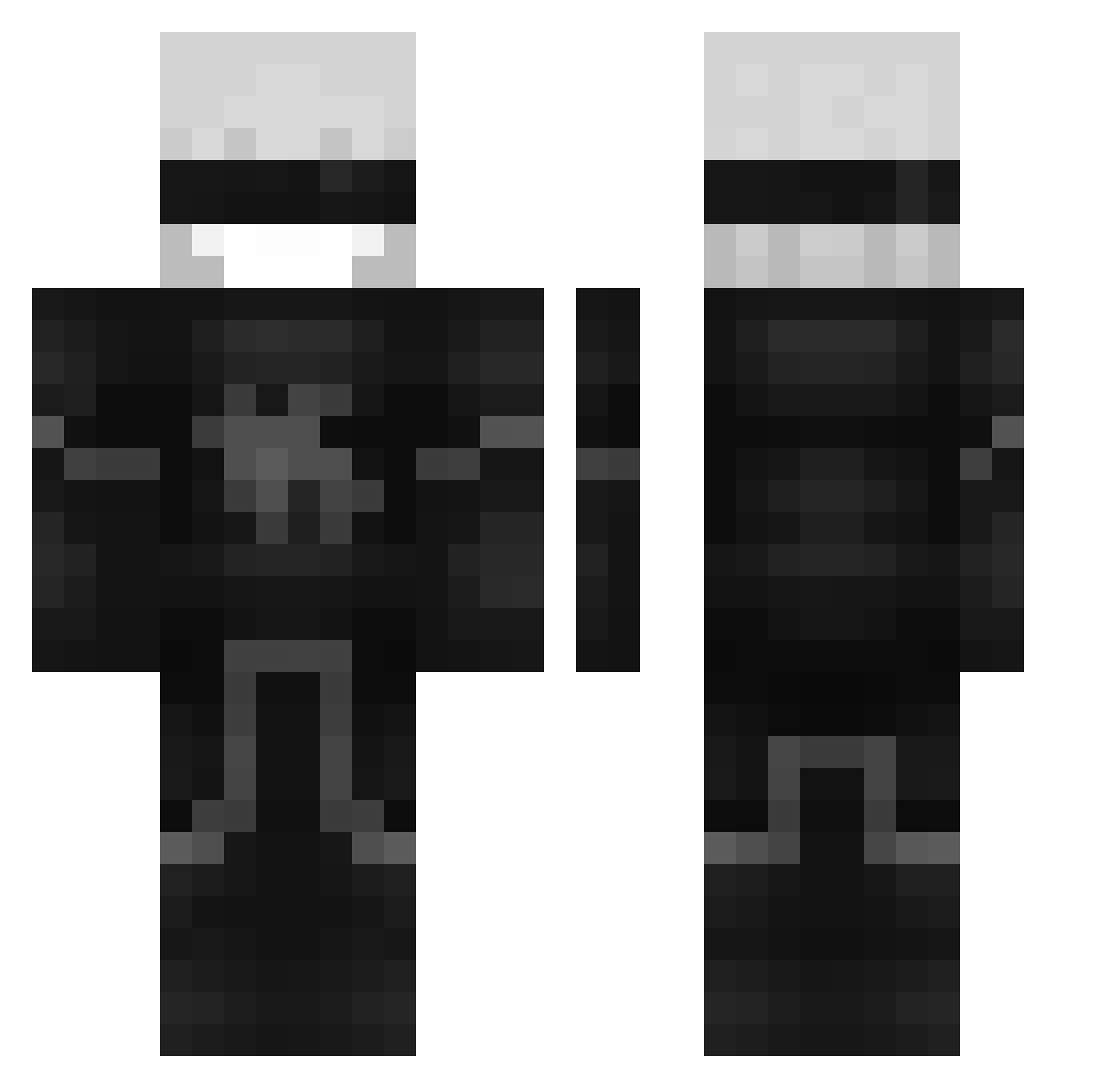 tinbucafe Minecraft skin, front and back view