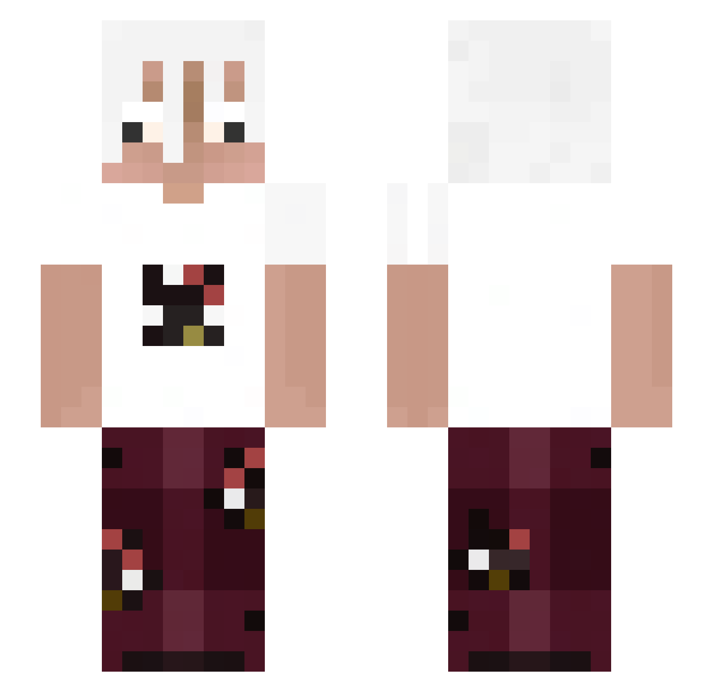 Pochwala_ Minecraft skin, front and back view