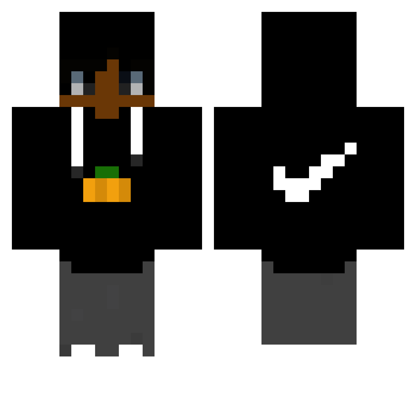 NinjaNikNak Minecraft skin, front and back view