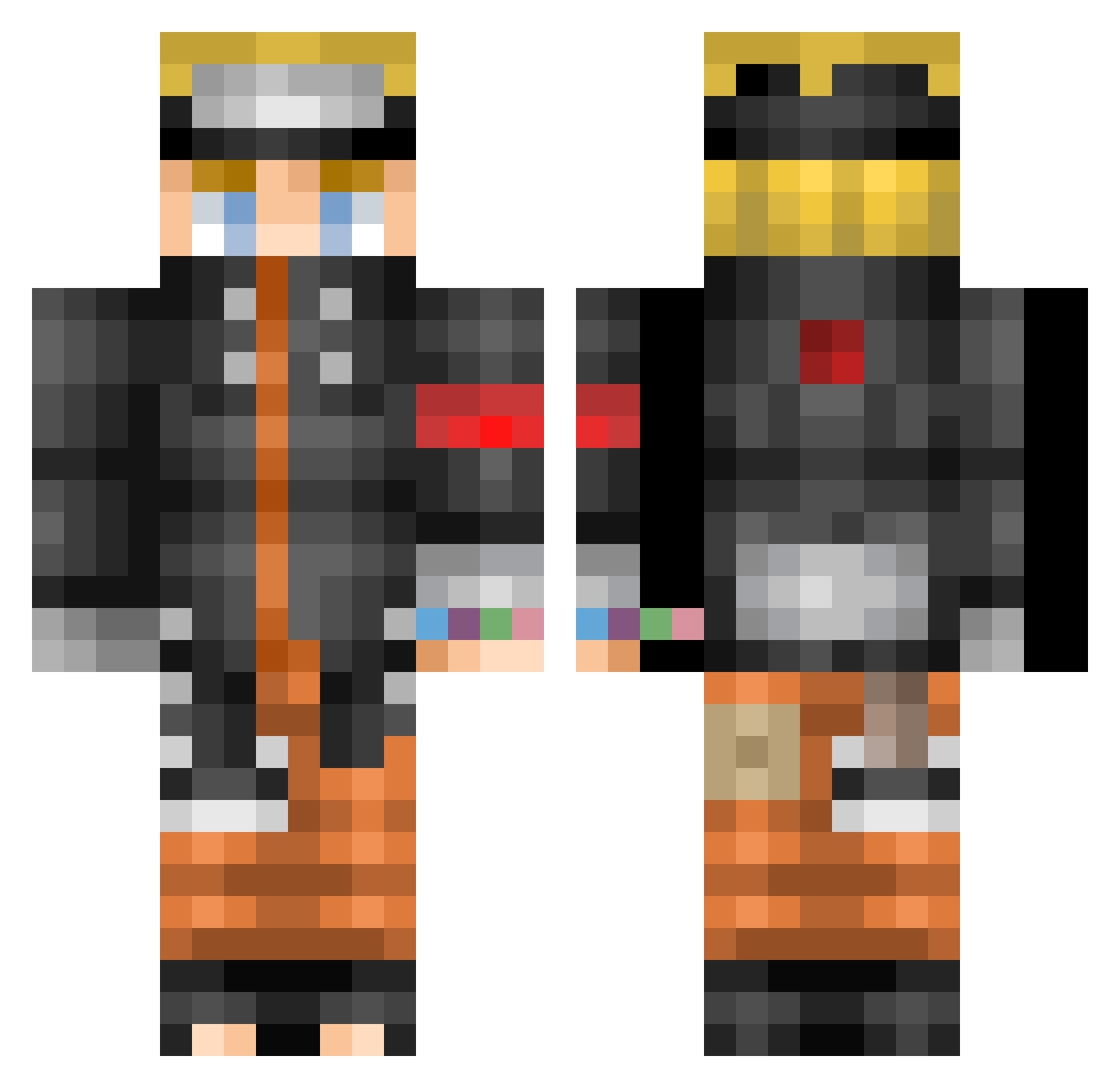 Serena59 Minecraft skin, front and back view
