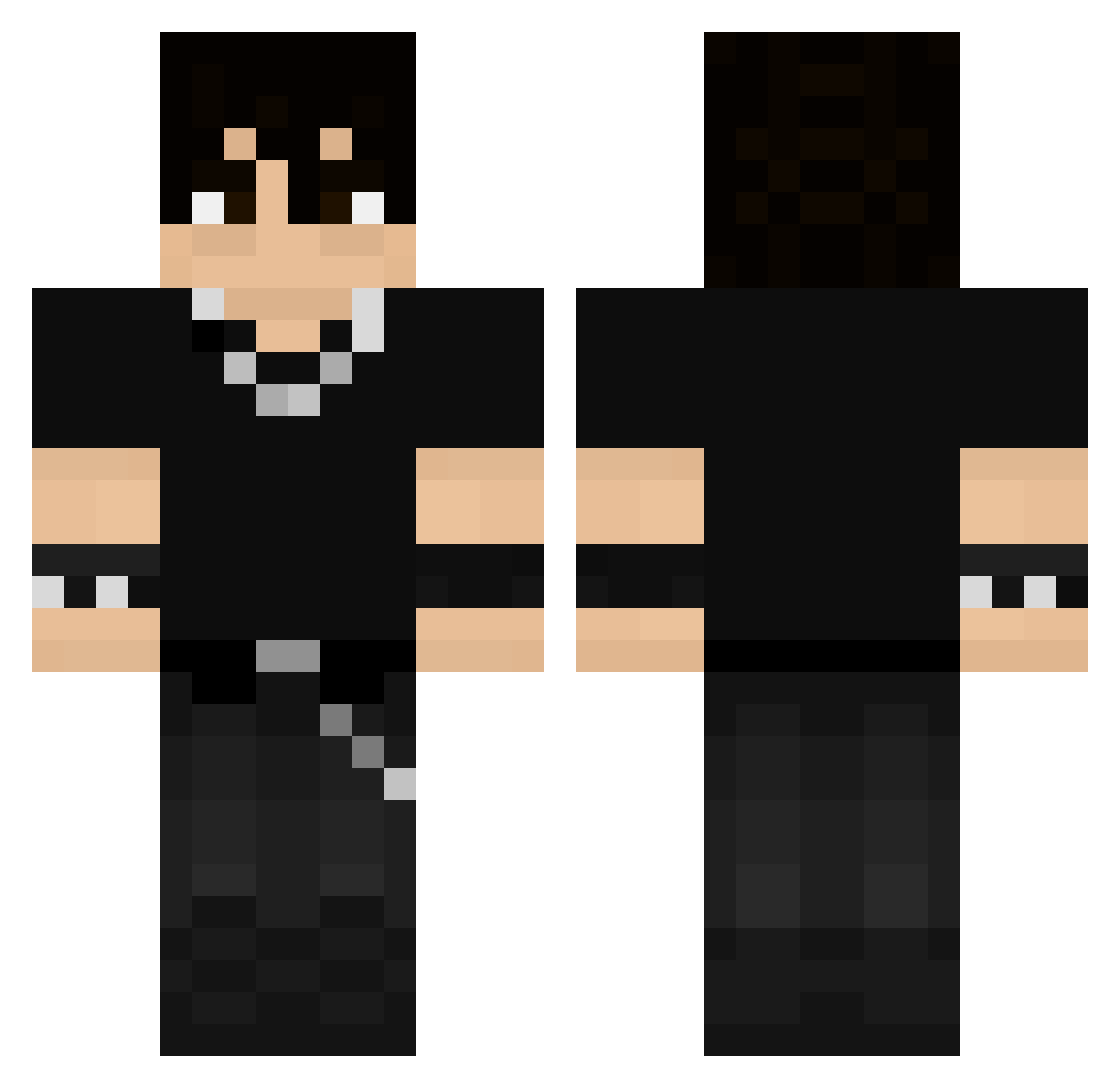 Cappuccinodroga Minecraft skin, front and back view