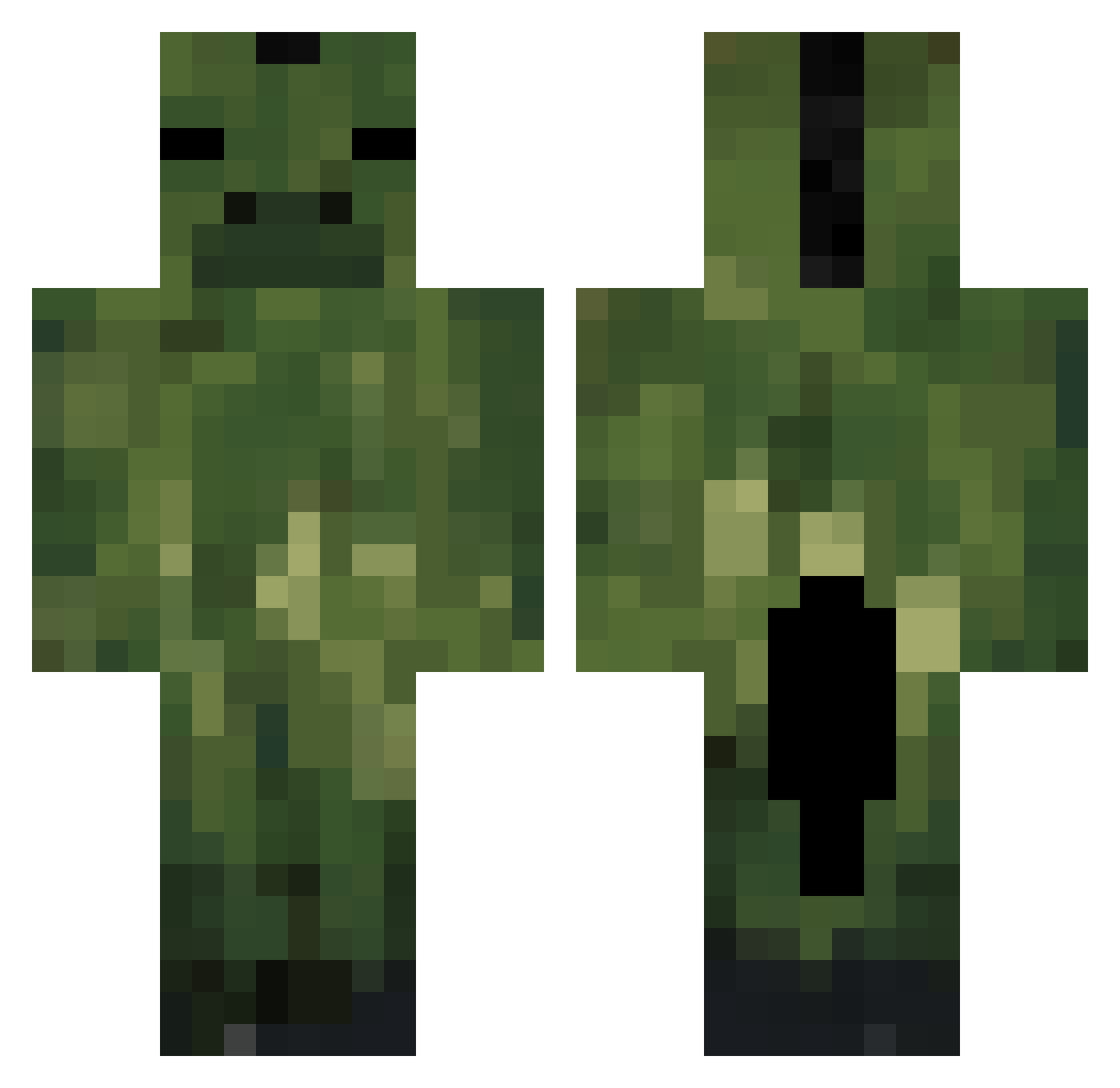 StrongestFairy Minecraft skin, front and back view
