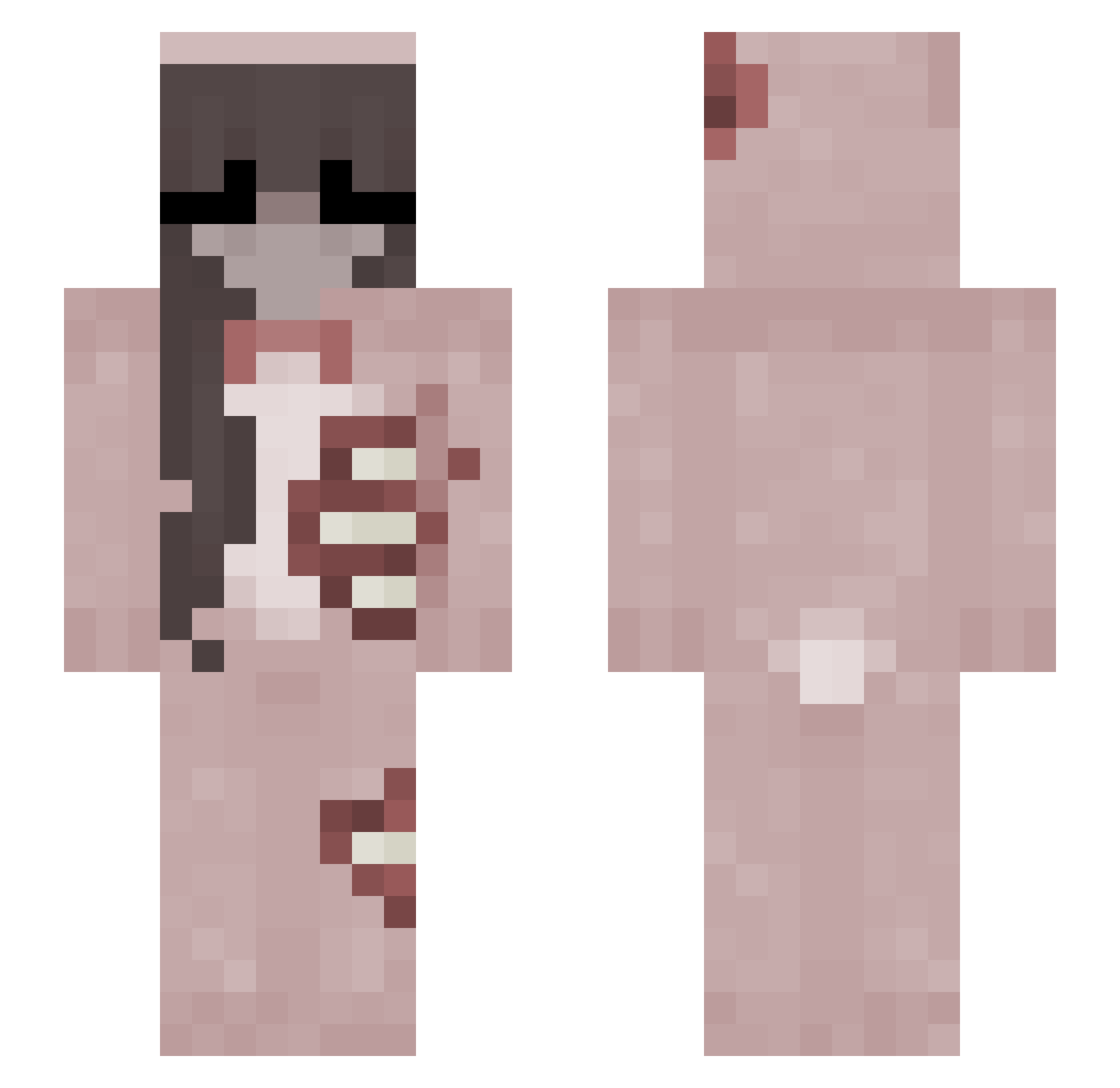 xSwitchBladez Minecraft skin, front and back view