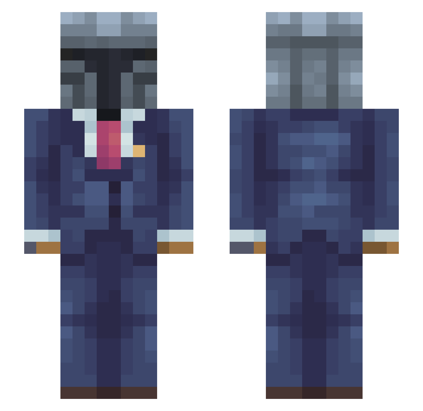 not_a_gamer2 Minecraft skin, front and back view