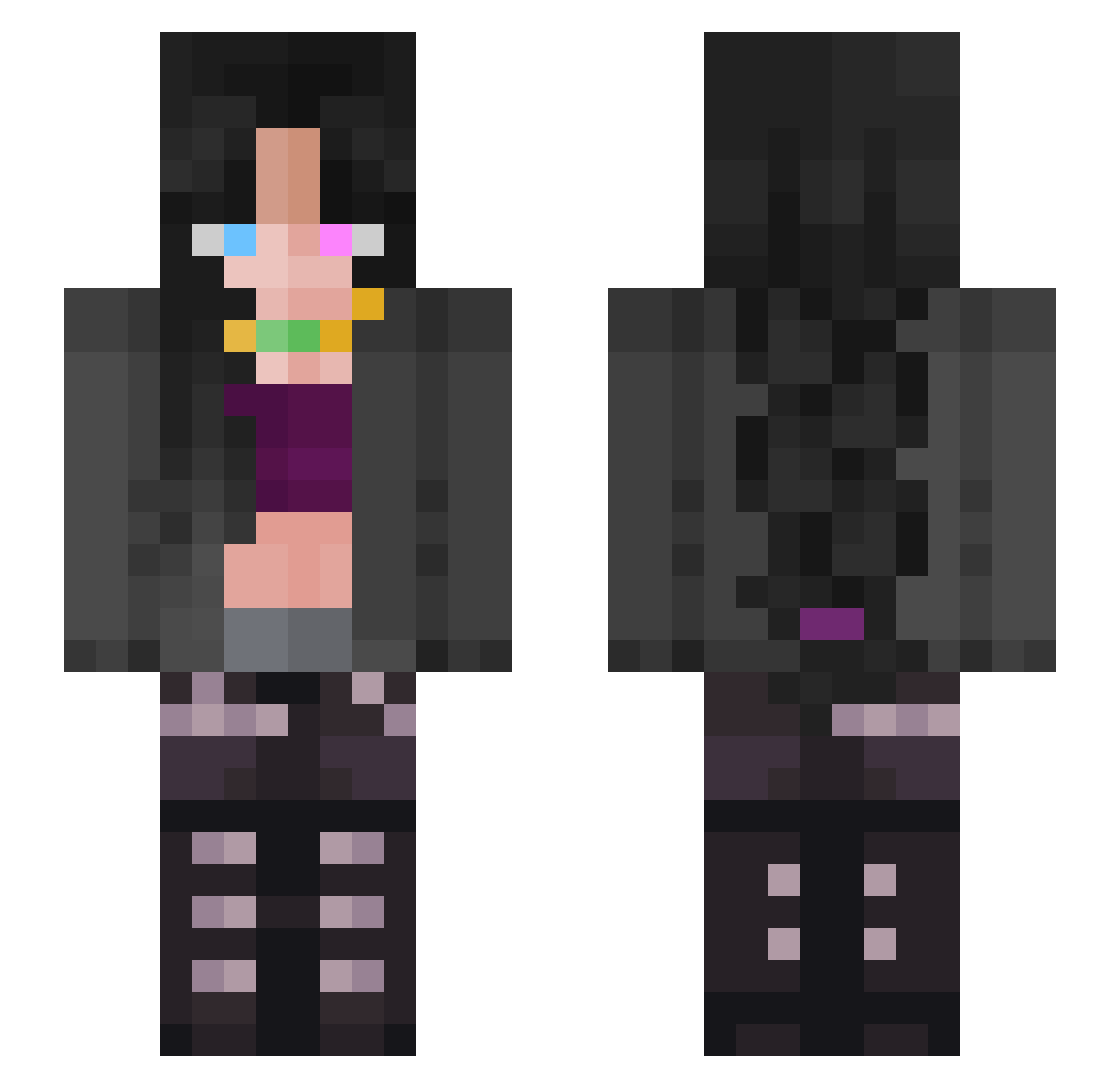 XDLuc_ Minecraft skin, front and back view